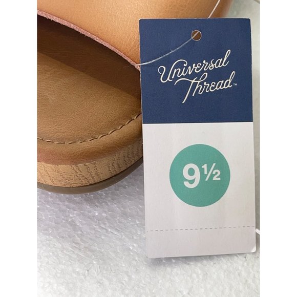 Universal Thread Natural Kora women's size 9.5 sandals slip on Faux Leather - Picture 4 of 16